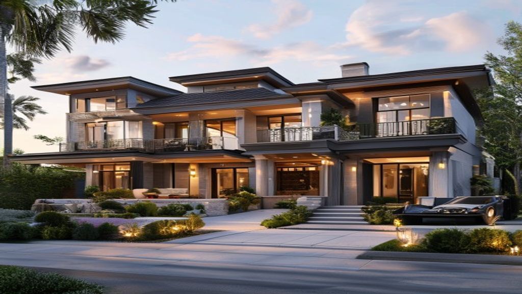 Spacious modern luxury home with pool and panoramic city view, available for rent