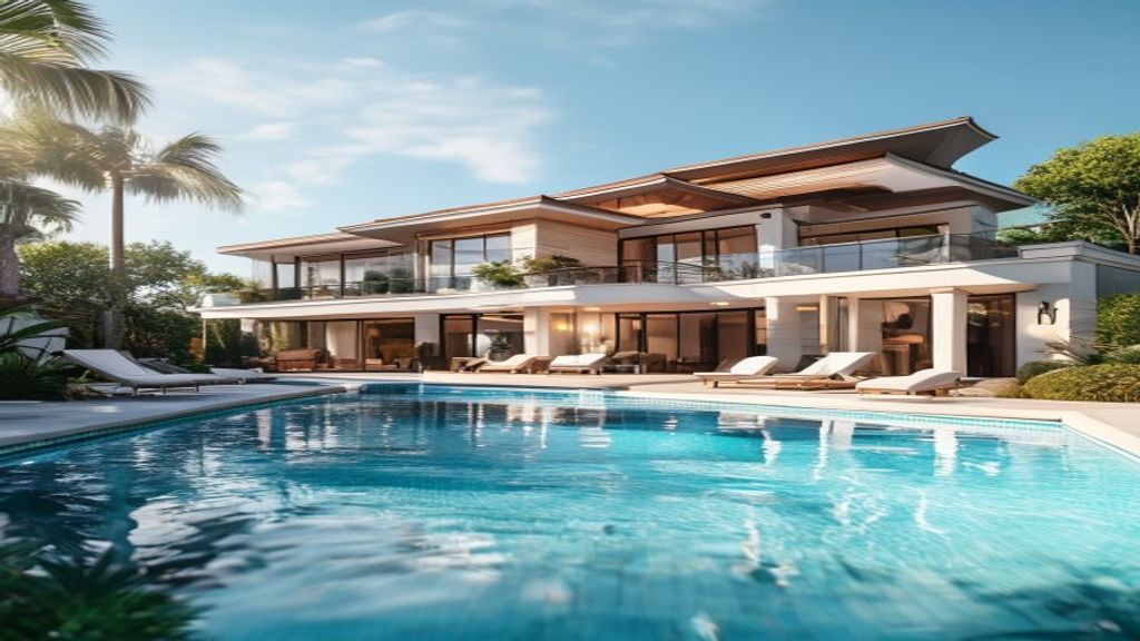 luxury house with pool