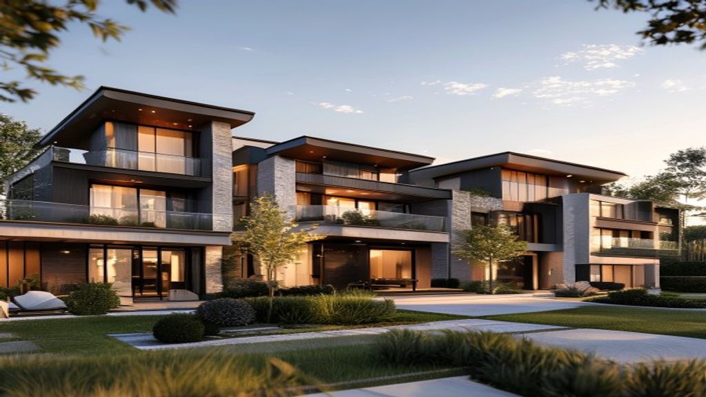 Elegant modern luxury new build homes showcasing sleek architecture and premium finishes.
